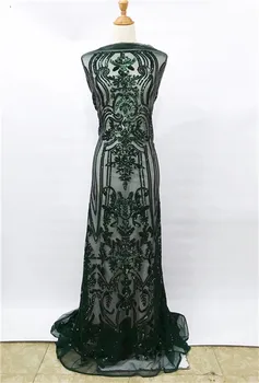 

Latest African Lace Fabric 2019 High Quality Tulle Lace Fabric Sequins Embroidery African French net Lace Fabric