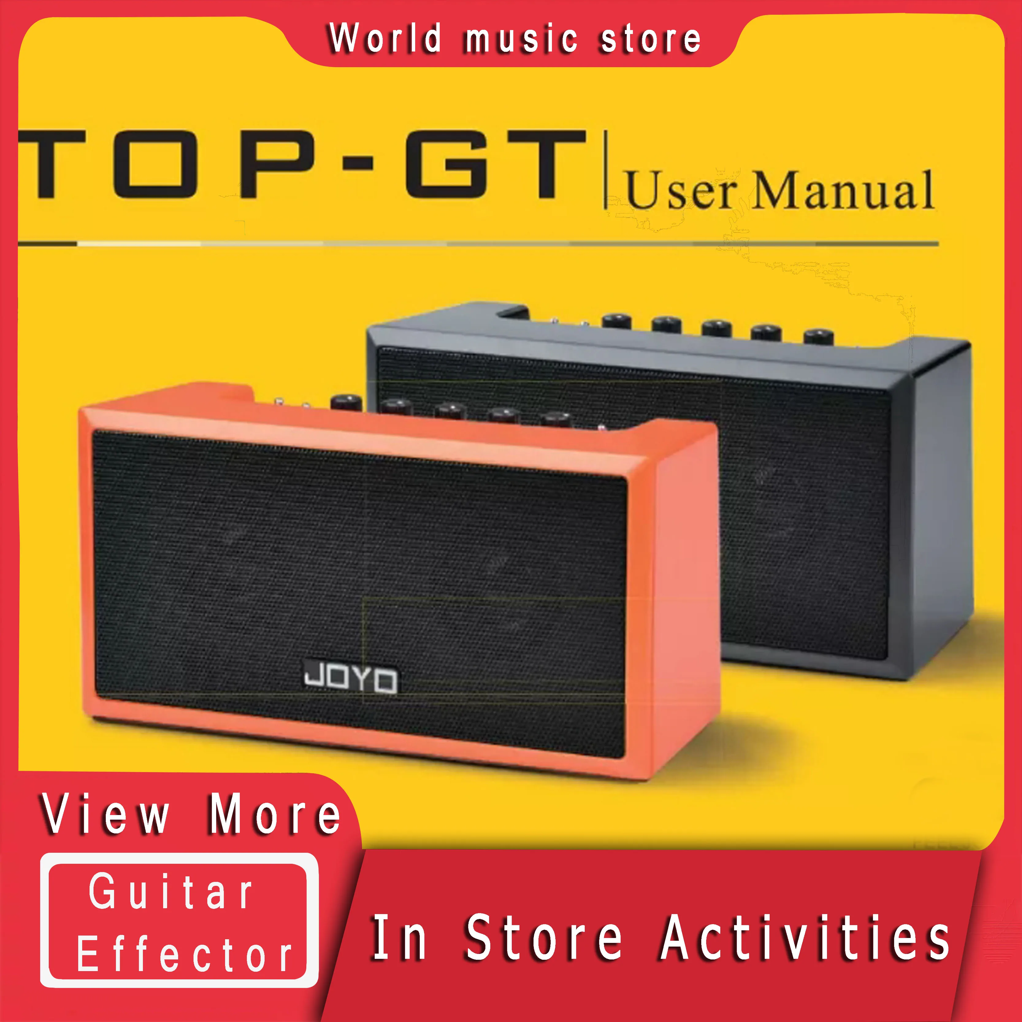 Аутентичный гитарный динамик Joyo top-gt с литиевым аккумулятором настольная