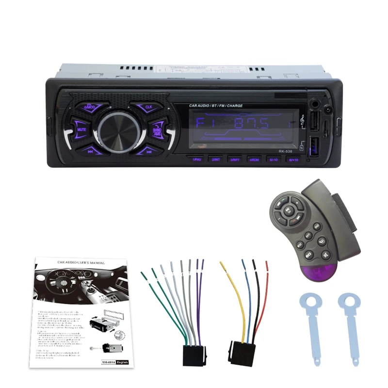 1Din автомобильный fm-радио Mp3 Wma плеер Bluetooth Aux аудио плеер