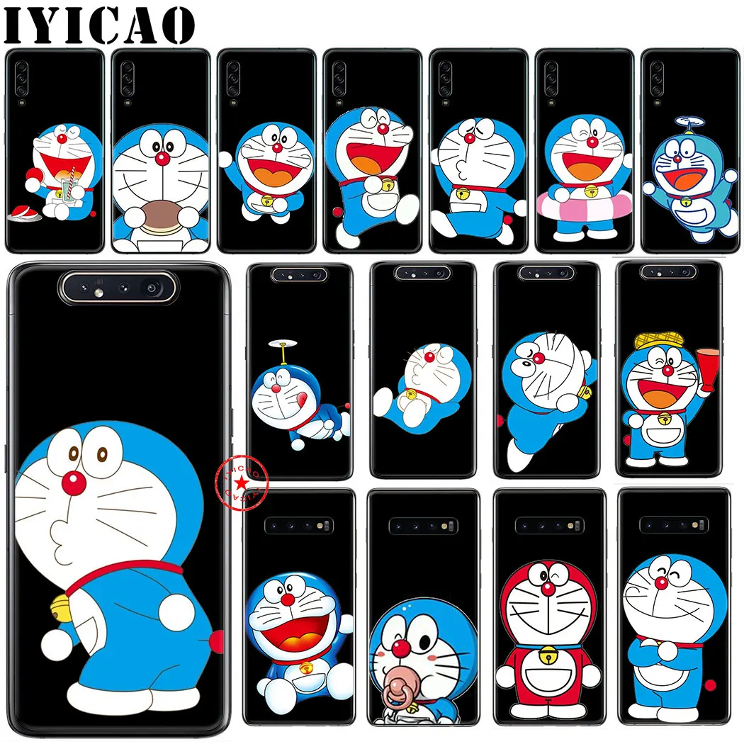 IYICAO Doraemon Soft Case for Samsung Galaxy S10e S10 S9 S8 Note 8 9 10 Plus S6 S7 Edge TPU |