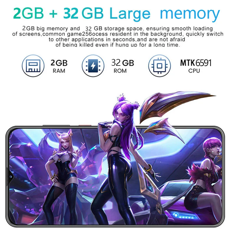 SOYES P43 Pro 2GB 32GB Cell Phone 4800mAh Face ID Fingerprint ID 6.7'' Android10.0 Hexa Core Global Language Smartphones