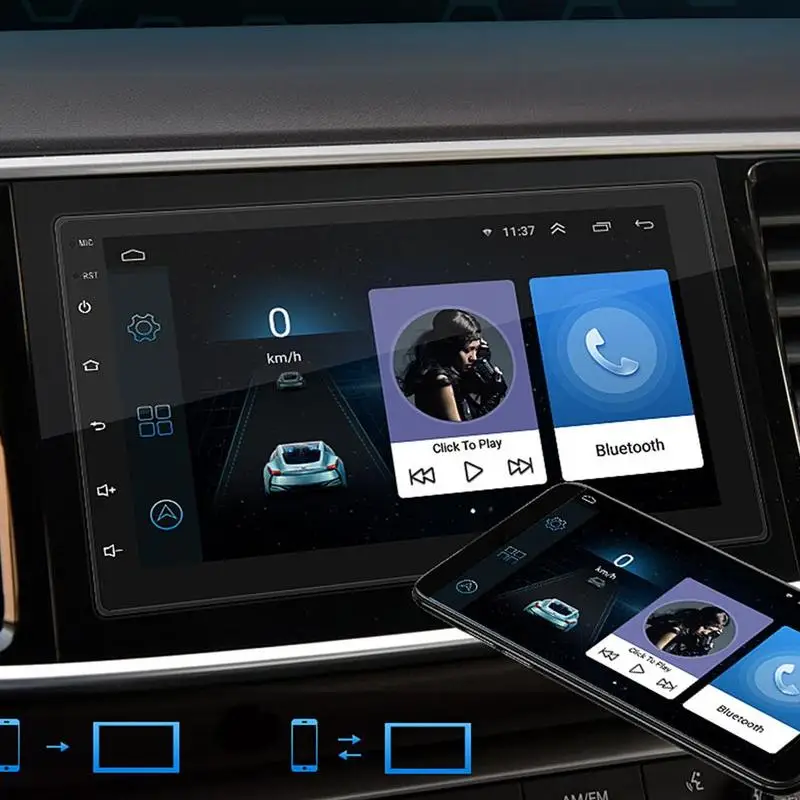 

7 Inch Car Radio Music Adapter Android Universal GPS Navigation Bluetooth Touchscreen Vehicl Audio Stereo FM USB Car Mp5 Player