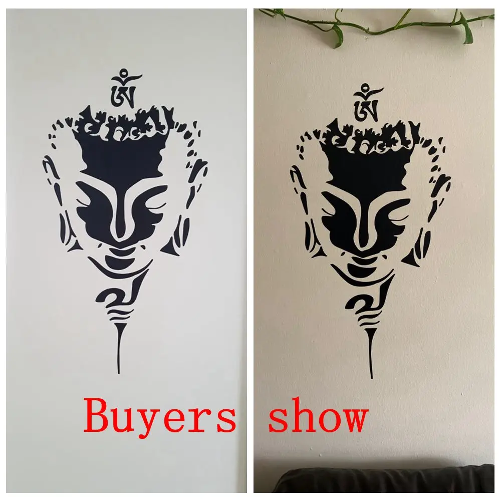 Buddha Art Vinyl Wall Stickers Wallpaper For Living Room Home Decorative Religious Wall Decals Sticker Mural Decor