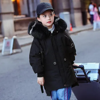 

Plus Size Winter Children Down Jacket thicker warm hooded print Windproof Oversize Coat Modis Kids Down Jacket Outerwear Y2216