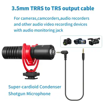 

Boya BY-MM1 + Shotgun Video Microfoon Met Hedphone Output, Op-Camera Mini Opname Mic, super-Cardioid Condensator Voor Dslr