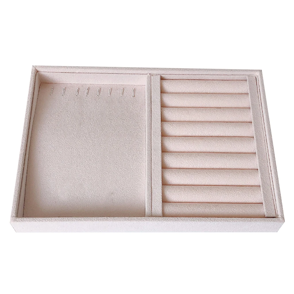 Removable Jewelry Display Cufflinks Organizer Box Earring necklace Tray Holder Storage Showcase jewelry storage case