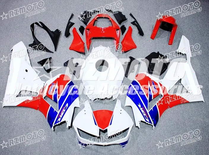 4 подарки ABS литья под давлением Полный обтекатели комплект Подходит для HONDA CBR600RR F5 2013 тела набор Белый