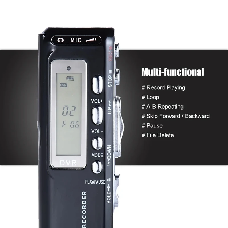 Sk-010 8 Гб цифровой Аудио Диктофон Mp3 музыкальный плеер Голосовая активация Var A-B повторная петля