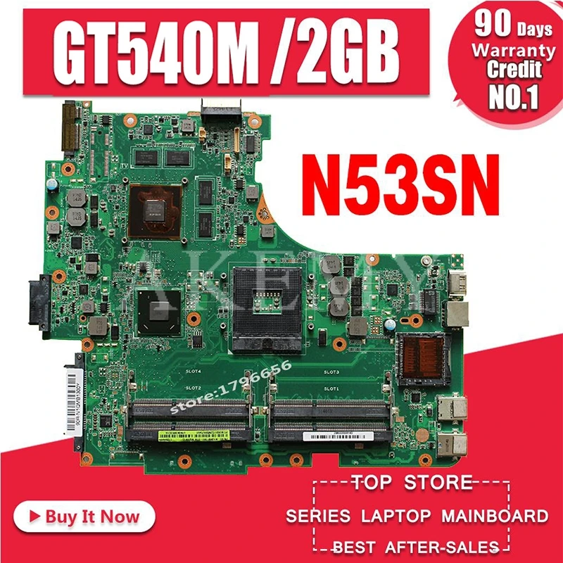 Skup N53SN płyta główna GT540M 2GB pamięci RAM dla ASUS N53 N53S N53SV N53SM laptopa płyty głównej płyta główna w N53SN płyty głównej płyta główna N53SN test płyty głównej 100% OK