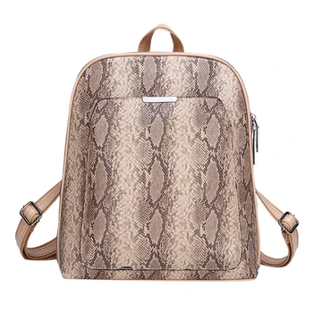 

Snake Print Women Leather Backpack Casual College School Backbag Student Laptop Girls Back Pack Travel Backpack Anti Theft