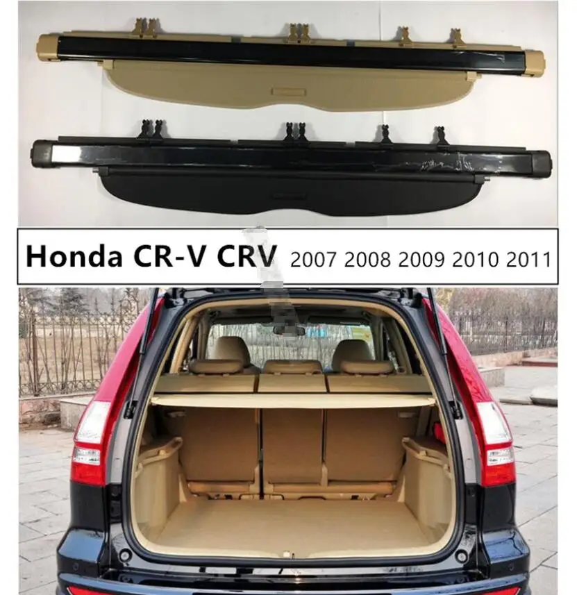 for Honda CR-V CRV 2017 2018 Interior Retractable Rear Trunk Cargo Luggage Security Shade Cover Black 1 Set 