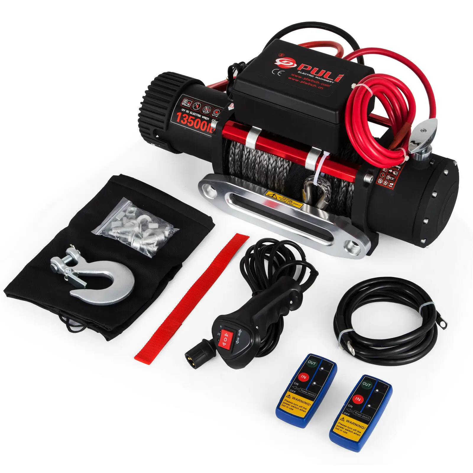 12v электрическая лебедка ATV 6120 кг 13500LBS синтетический трос с пультом