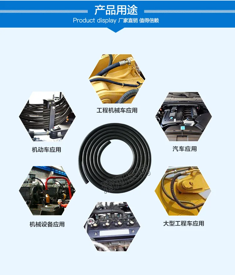 Qinghe Great Wall 6*12,5 Нитриловый Масляный шланг hua you ji трубопроводная Инженерная техника резиновый шланг