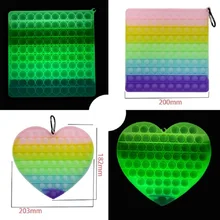 Tamanho grande msxf luminoso ele fidget fulgor no escuro brinquedo fidget bolha impulso brinquedo alívio do estresse sensorial dropshiping