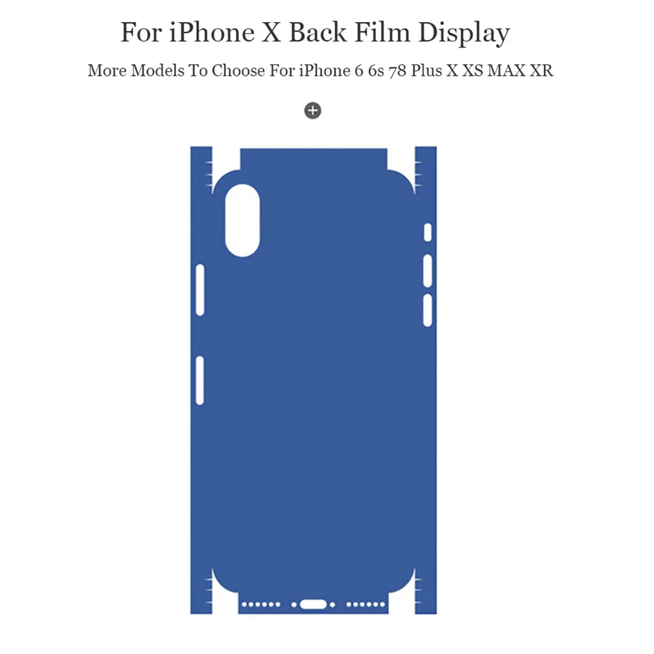 Чистый карамельный цвет задняя крышка оболочка для iphone 7 8 плюс кожа Наклейка защитная пленка для льда для iphone XS ультра-тонкий чехол Coque