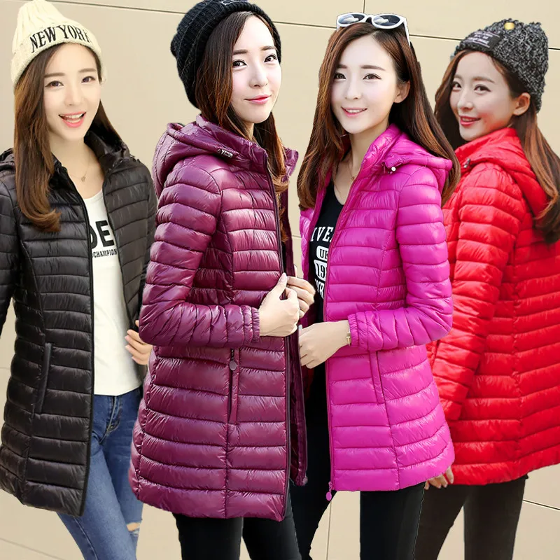 

Processing 17 New Style Winter Cotton-padded Clothes Women's Korean-style Slim Fit Cotton-padded Jacket Mid-length Thin down Jac