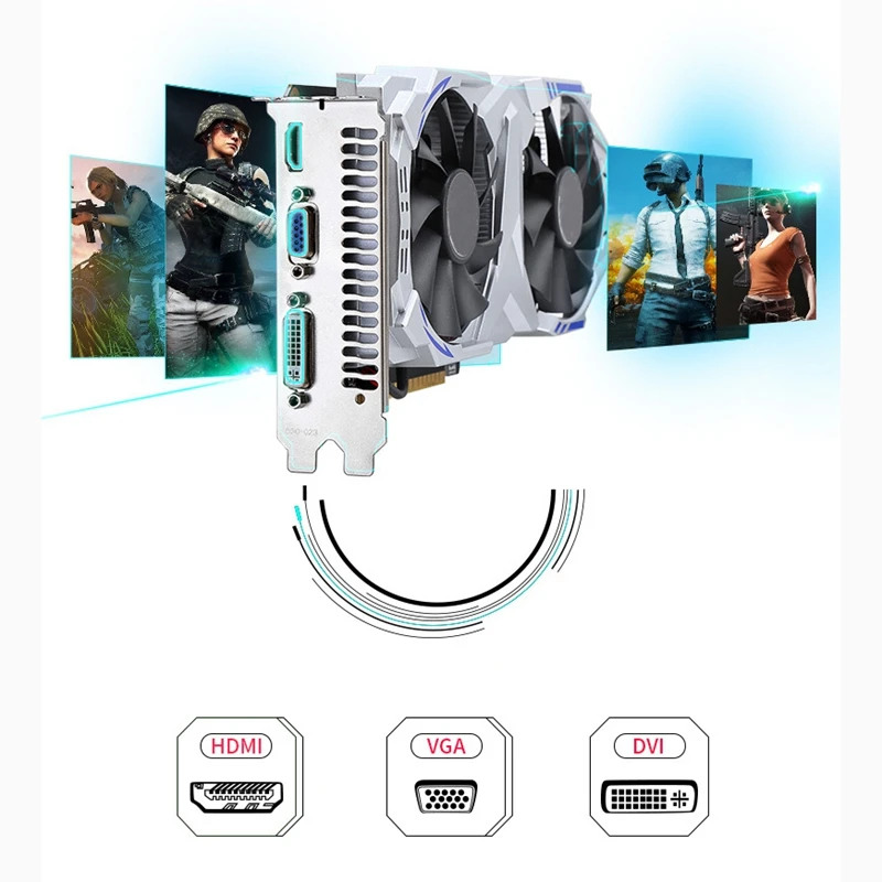 Новая видеокарта Gtx750Ti независимая 4G D5 настольная графическая компьютерная игра