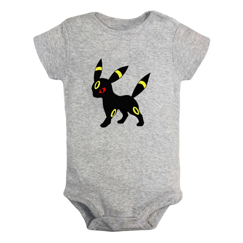 Милый Покемон Umbreon Charmander Bulbasaur покебол Сквиртл новорожденных мальчиков девочек наряды комбинезон младенческой Боди Одежда - Цвет: JcBaby996GD