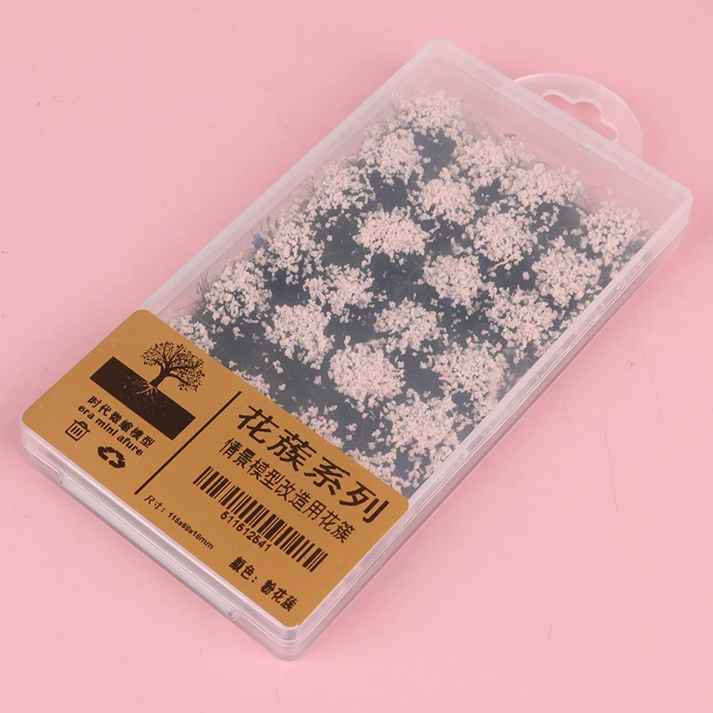 28Pcs DIY Model Building Kits Artificial Grass Flower Petal Garden Lawn Micro Landscape Decor Accessories 7