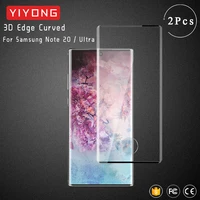 YIYONG 3D Rand Gebogenem Glas Für Samsung Galaxy Note 20 Ultra 10 Lite Gehärtetem Glas Screen Protector Für Samsung S20 FE S21 Plus