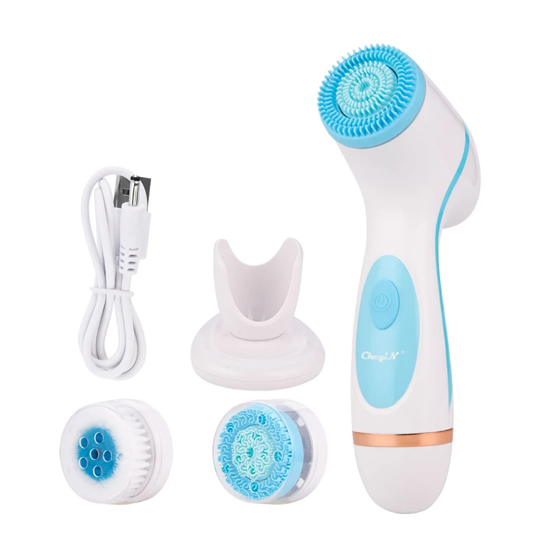 

Face Cleaning Battery Electric Face Cleansing Brush Tool Silicone Cleaner Deep Hole Waterproof Beauty Soft Deep Cleaning Brush