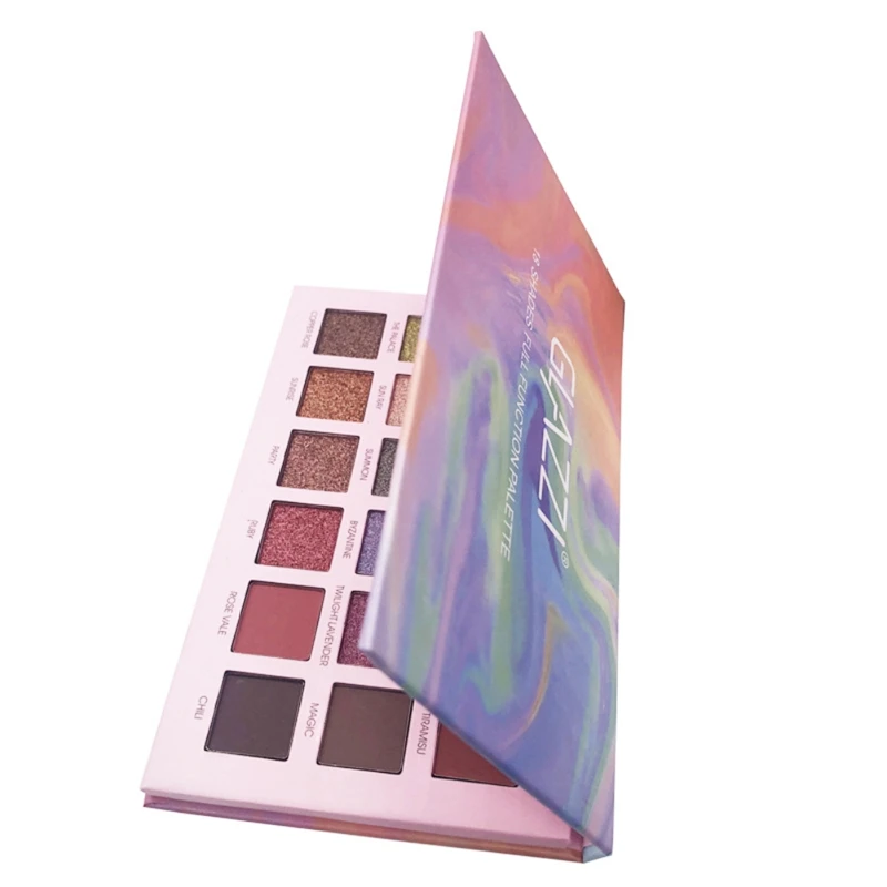 Rainbow Colors Eye Shadow Powder 18 Colors Ultra Fine Powder Pigmented Shadows Glitter Diamond Shimmer Makeup Palette