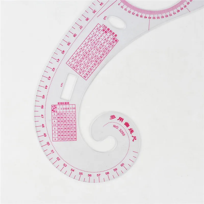 Многофункциональный Looen Curve чертеж линейки Прямые Швейные лекала для одежды рукав рука резка кривых линейка Кнопка комма набор
