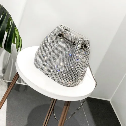 Blingbling женская сумка-тоут Модная брендовая дизайнерская сумка на цепочке, роскошная блестящая сумка через плечо - Цвет: silver
