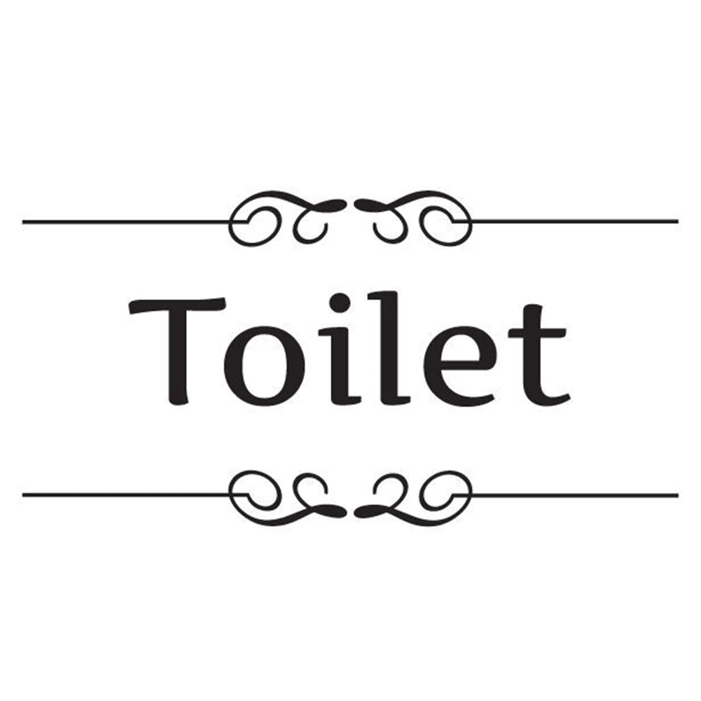 English label wall sticker toilet/bathroom door decal and decoration English label wall sticker toilet/bathroom door decal and decoration