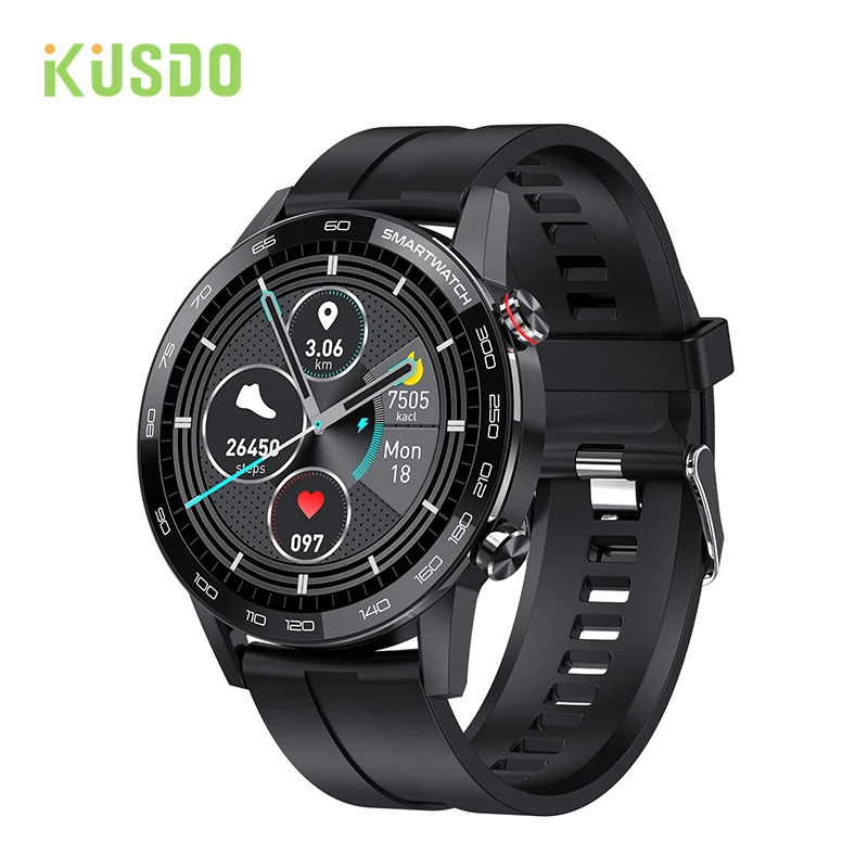 KUSDO-reloj inteligente 2021 ECG para hombre, resistente al agua IP68, reloj inteligente con presión arterial, Monitor para Android, Apple, Xiaomi