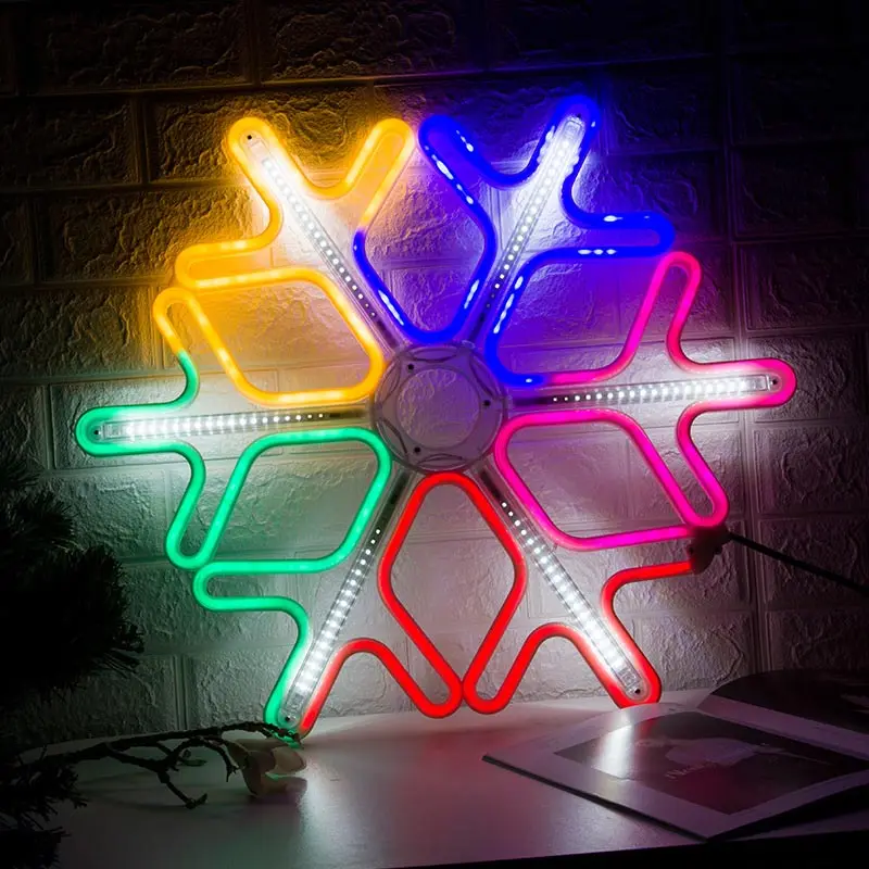 BRELONG led Метеоритный дождь Снежинка огни свадьба бар уличная декоративная подсветка рождественские светящиеся снежинки огни 60 см 1 шт