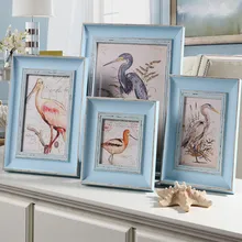 1 шт Настенная фоторамка мульти Винтажный стиль комбинация детская антикварная рамка для семейной фотографии белый синий желтый золотой серый Марко