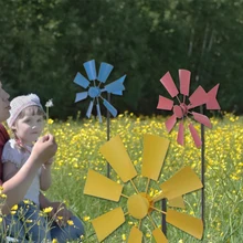 Iron Rotating Garden Pinwheel Plug-in Decor Multi-color Windmill Gardening Courtyard Villa Outdoor Spinner Decoration Toys Iron Rotating Garden Pinwheel Plug-in Decor Multi-color Windmill Gardening Courtyard Villa Outdoor Spinner Decoration Toys