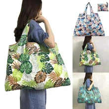 Многоразовая эко-складные сумки для покупок дружественный CattonPortable мультфильм шаблон квадратный мешок шоппер