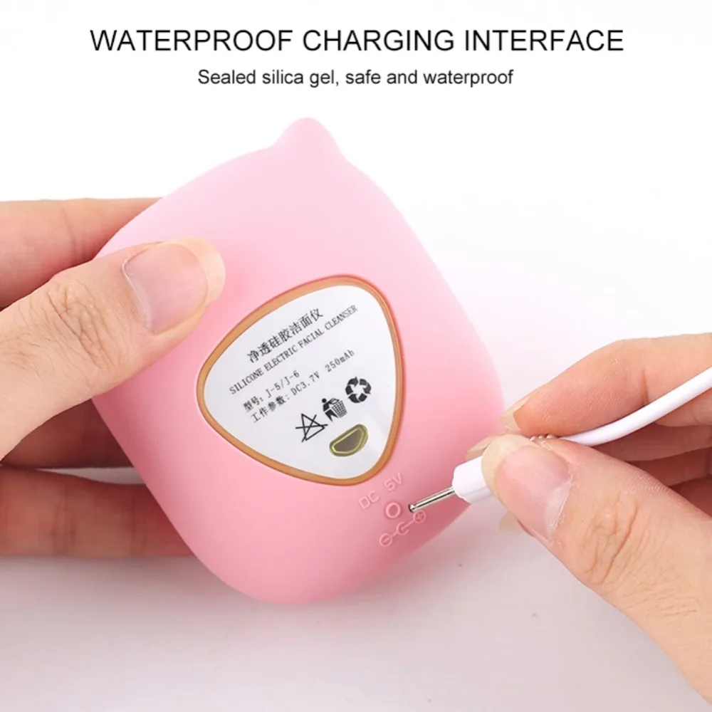 Device Cleansing Pores Silicone Facial Cleansing Brush Electric Face Washing Face Skin Care Tools