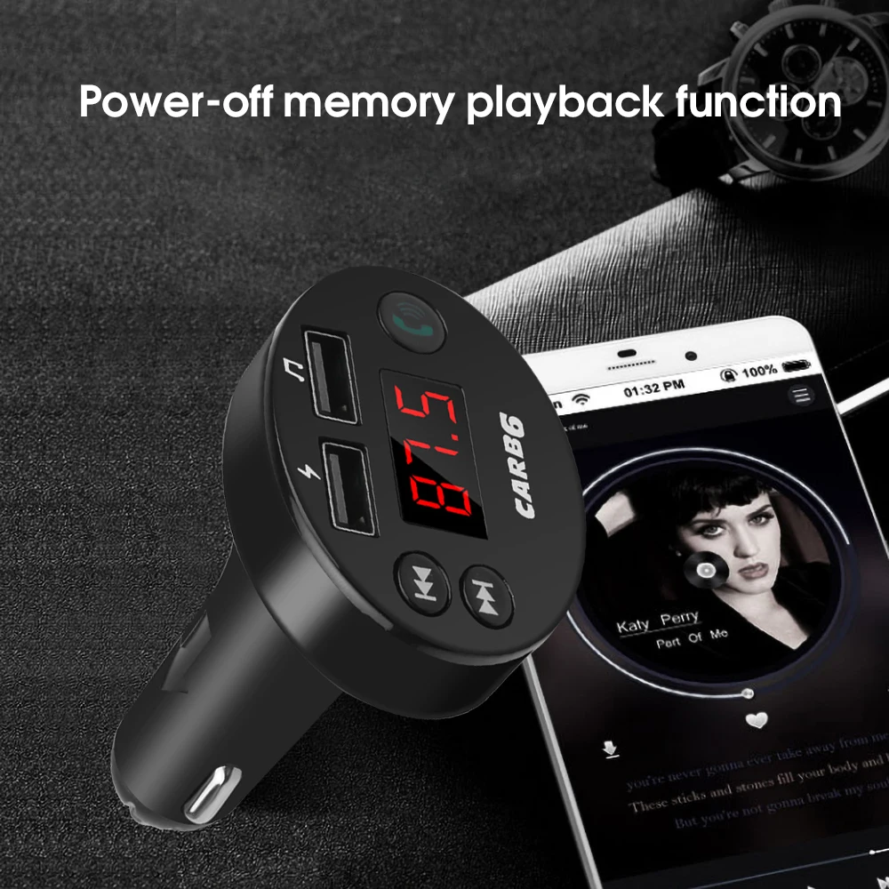 Bluetooth 5,0 голосовое воспроизведение fm-передатчик 12V~ 24V двойной зарядное устройство USB адаптер автомобильный mp3-плеер громкой связи автомобильный комплект TF U диск