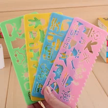 Kit de peinture au pochoir Helendesign pour enfants, modèle de dessin Animal Cool, règle, fournitures de papeterie Design à la mode