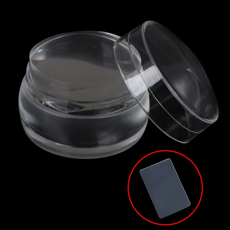Matte Nail Art Stamper Scraper With Cap Silicone Jelly Nail Stamp Stamping Nail Tools Nail Art Plates Stamper Scraper Set