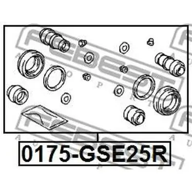 Ремкомплект суппорта тормозного заднего TOYOTA MARK X GRX13# 200