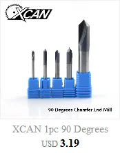 XCAN 1 шт. 1-12 мм с синим покрытием 3 флейты карбида концевые фрезы алюминиевый режущий фрезы Спиральные Фрезы с ЧПУ Концевая фреза