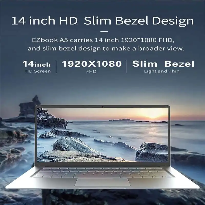  Jumper EZbook A5 14.0 Inch Laptop Intel Cherry Trail X5-Z8350 4GB RAM DDR3L 64GB eMMC Quad Core 1.4