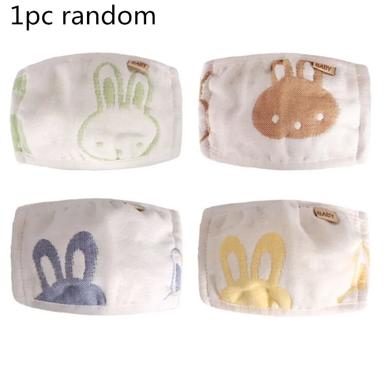 rabbit design Зимняя Детская Хлопковая маска для лица для детей от 3 до 8 лет, домашняя Милая хлопковая маска с героями мультфильмов, сохраняющая тепло, Детские аксессуары - Цвет: rabbit design