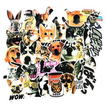 

30Pcs Cute Cat Dog Stationery Stickers Kawaii Pets Decor Sticker List Journal Sticker For Kids DIY Scrapbooking Diary Albums