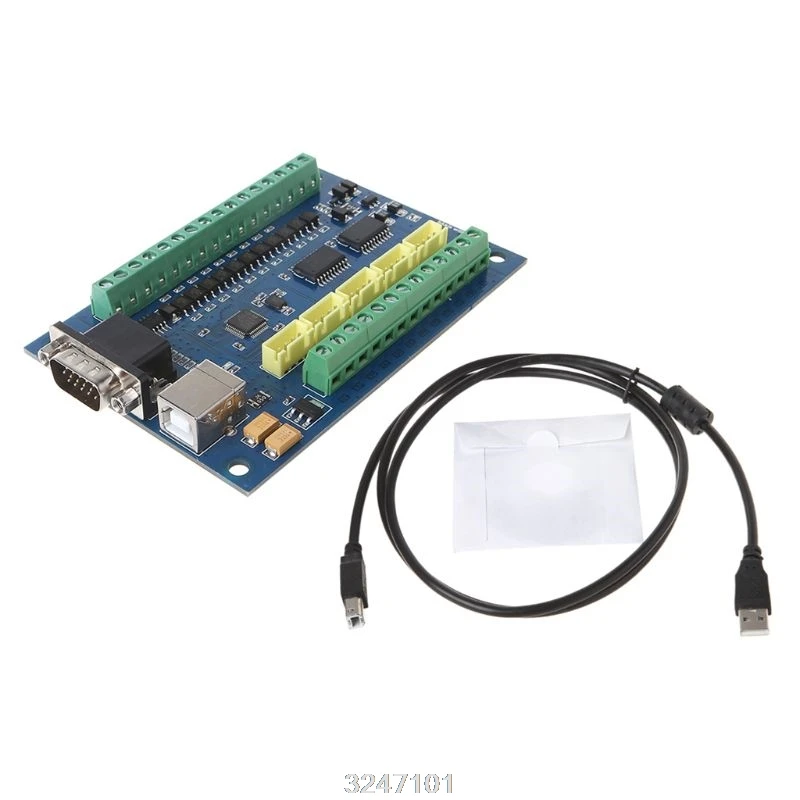 

Drop Wholesale 1SET NEW MACH3 USB 5 Axis 100KHz Smooth Stepper Motion Control Breakout Board for CNC Engraving 12-24V