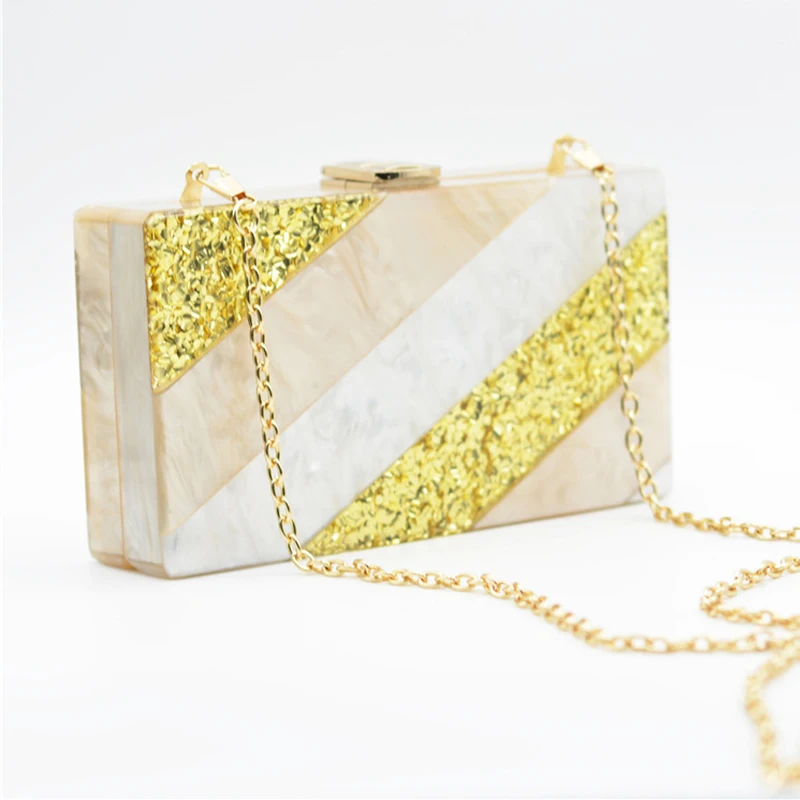 acrylic evening clutch