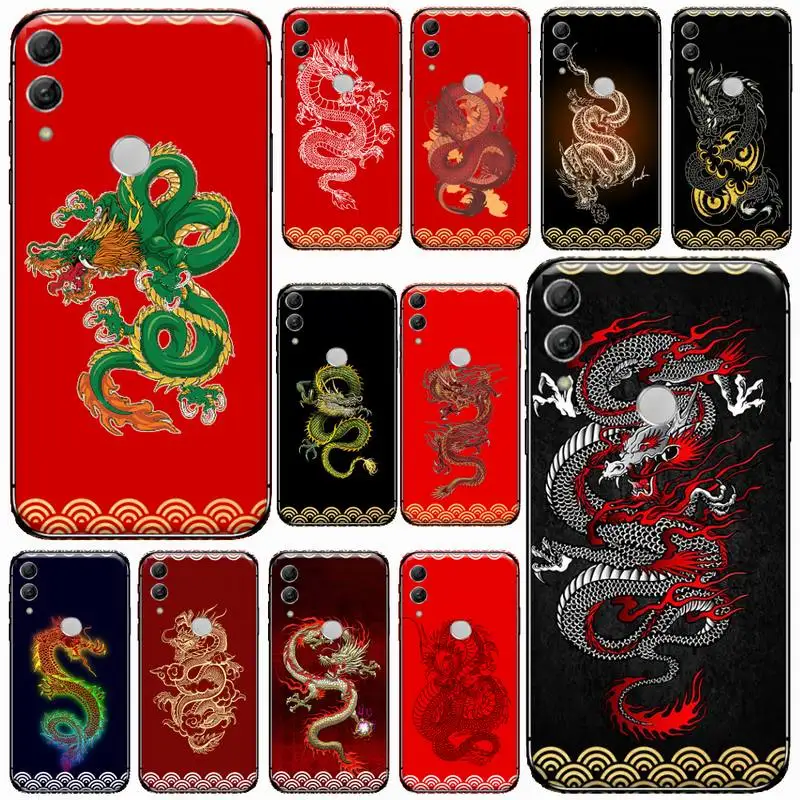 

Chinese dragon red cool Phone Case For Huawei Honor 7C 7A 8X 8A 9 10 10i Lite 20 NOVA 3i 3e