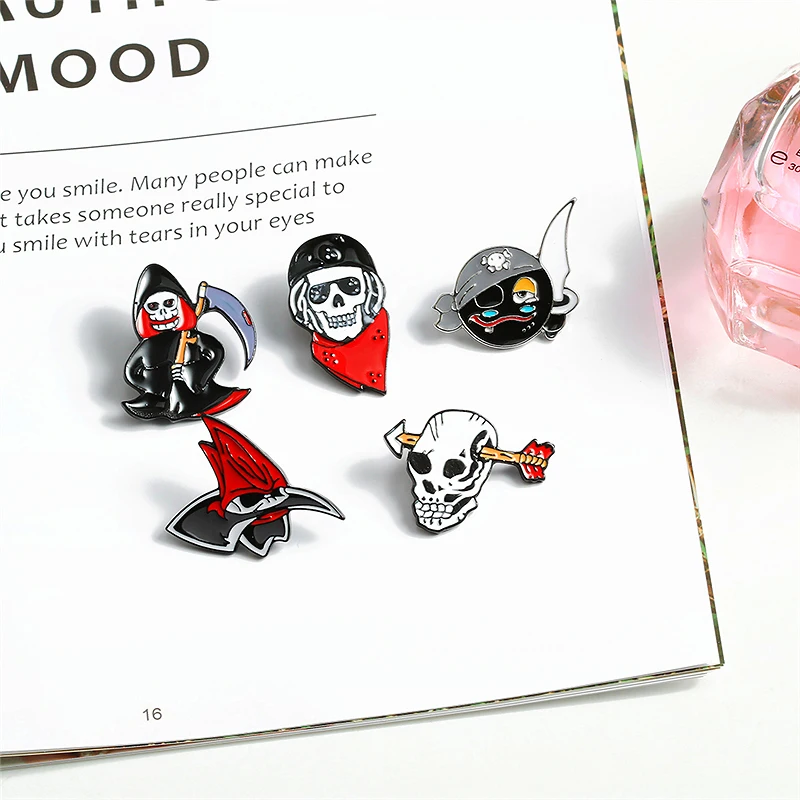 Spilla Fiore Luna Spilla Corvo Spilla Gotica Punk Spilla Con Piume Di - Foto 2