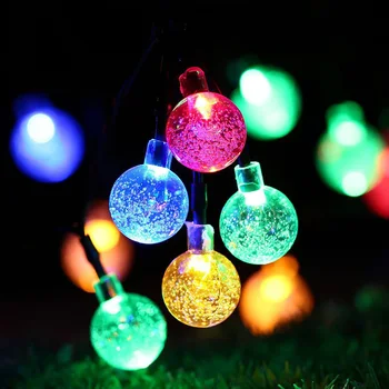 

Solar Lamp Stringlights 60 LED Bulbs Flash Waterproof 8 Modes Decoration for Outdoor Patio Garden Christmas Wedding