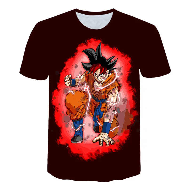 Манга dragon ball z Super Saiyan Son Goku, аниме, летняя 3D печать, новинка, модные футболки, топы для мужчин/мальчиков, мультяшная Повседневная футболка