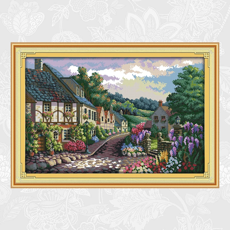 Cena Morza śródziemnego scenerii robótki 14CT 11CT liczone druk na płótnie Cross Stitch systemów DIY haft Handmade rzemiosło